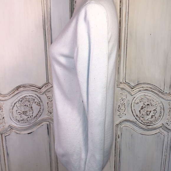 Debbie Morgan Embellished Blue Moon Scoop Neck Long Sleeve Sweater S/M NWT - Picture 7 of 13